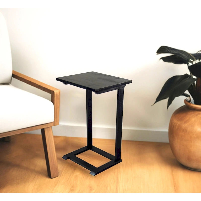 Table d'appoint en acacia massif Holly Hill pour canapé