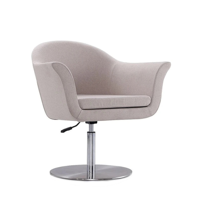 Fauteuil d'appoint réglable pivotant tissé en métal brossé Voyager Manhattan Comfort