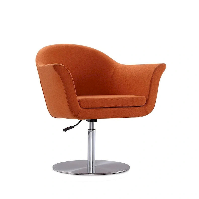 Fauteuil d'appoint réglable pivotant tissé en métal brossé Voyager Manhattan Comfort