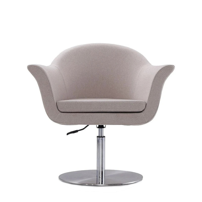 Fauteuil d'appoint réglable pivotant tissé en métal brossé Voyager Manhattan Comfort