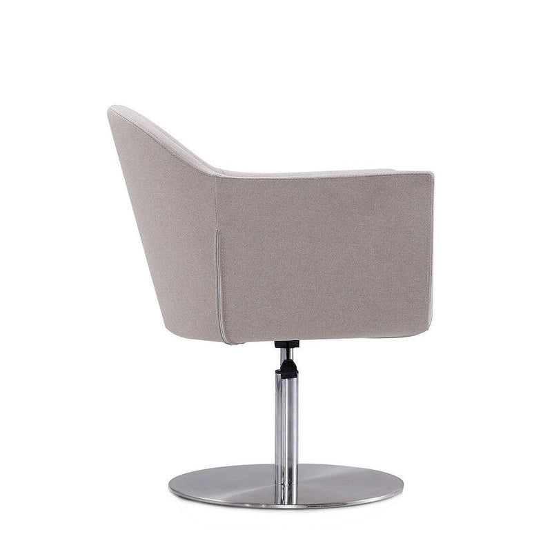 Fauteuil d'appoint réglable pivotant tissé en métal brossé Voyager Manhattan Comfort