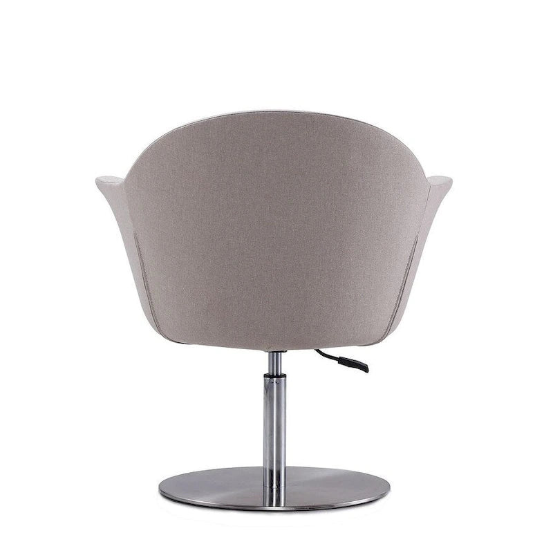 Fauteuil d'appoint réglable pivotant tissé en métal brossé Voyager Manhattan Comfort